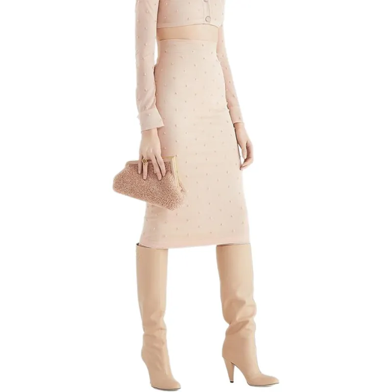 FENDI Casual Long Skirts Women's Pink-2