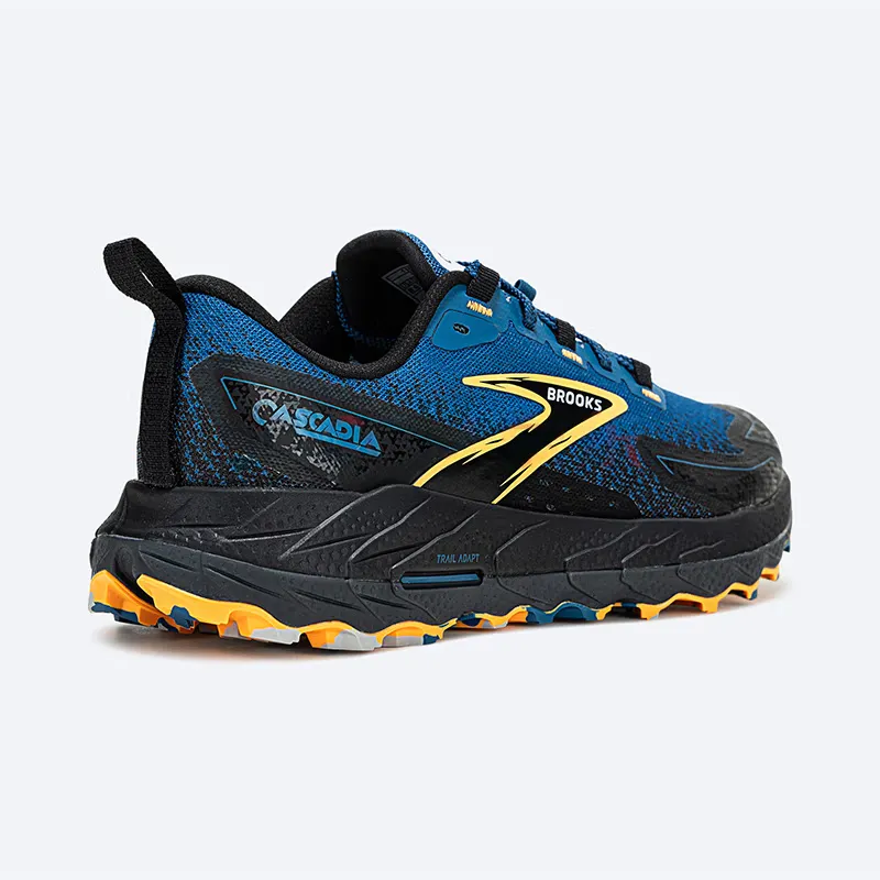 Brooks Slip Resistant And Breathable Low Top Running Shoes Men's Blue Black-2
