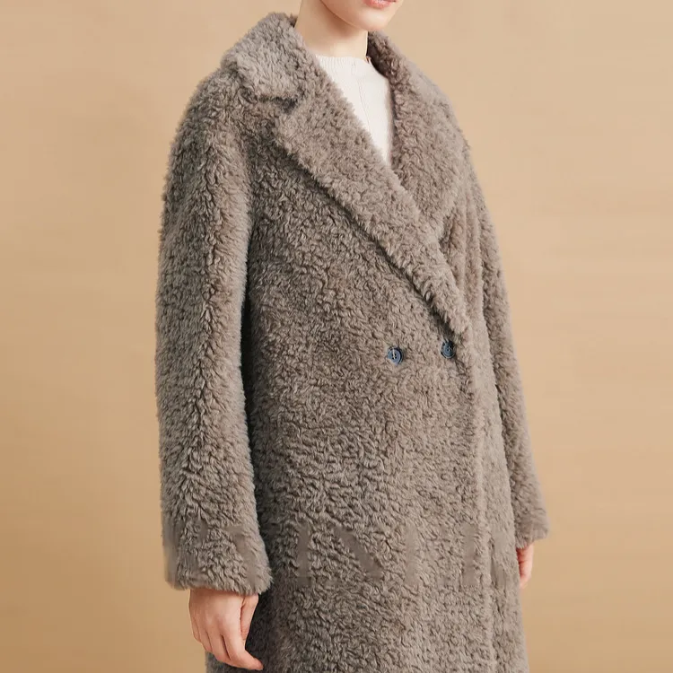 Yiner Coat Women's Light Silver Gray-3
