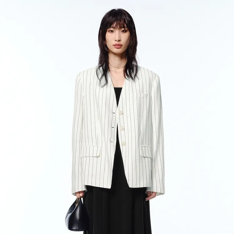 PEACEBIRD Business Suit Women's White-2