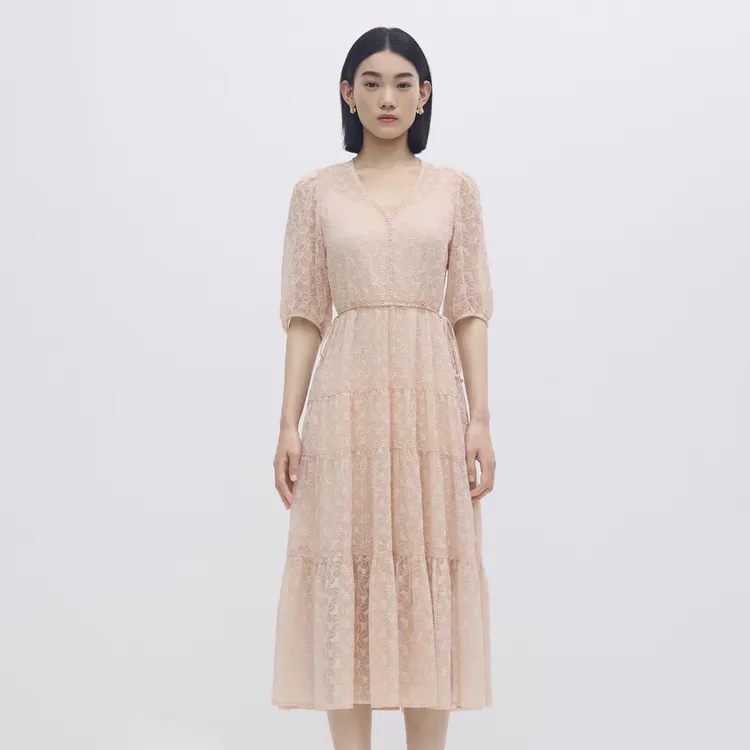 SHUIYUNJIAN Long Sleeved Dress Women's-2