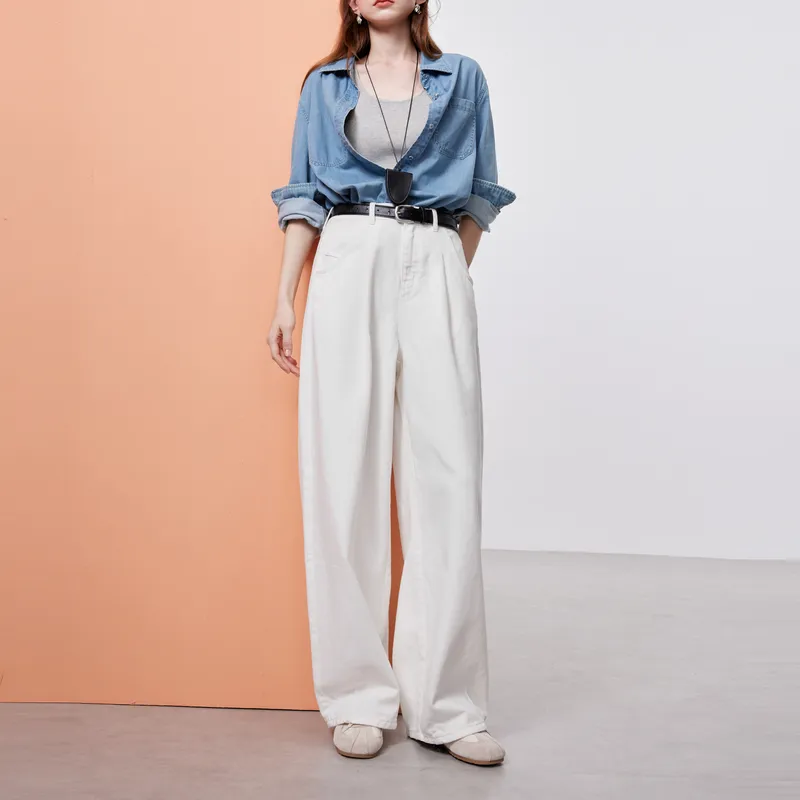 3COLOUR Jeans Women's Cloud White-4