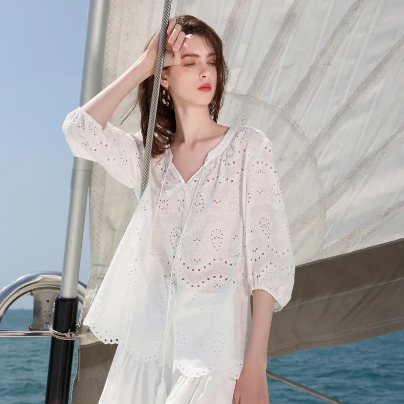 3COLOUR Shirt Women's Cloud White-3