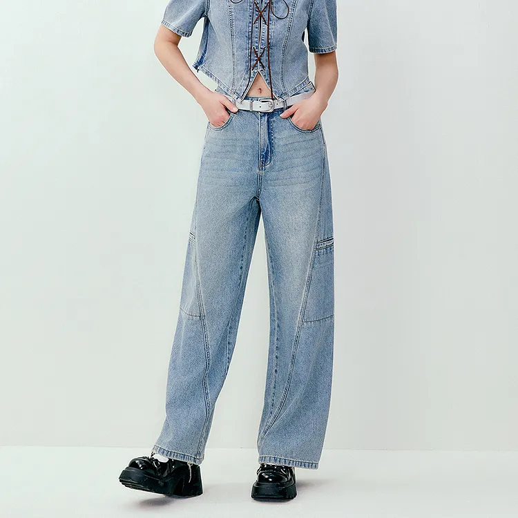 LEDIN Jeans Women's Light Denim Blue-4