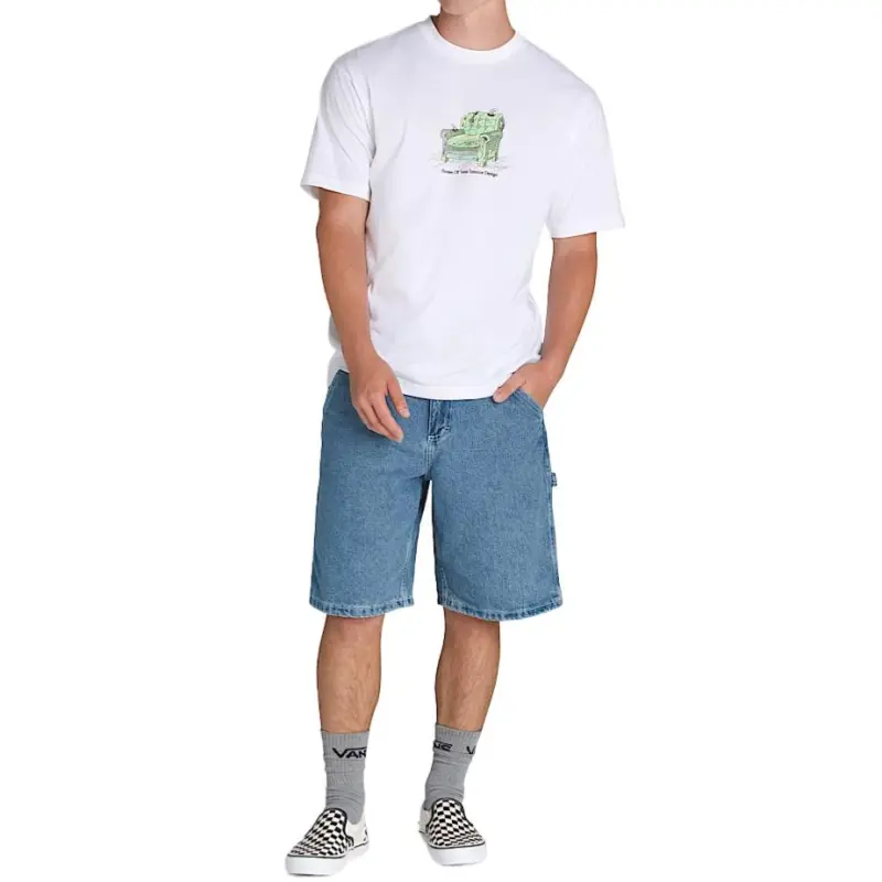 Vans DrillChore Denim Shorts Men's Stonewashed Blue-4