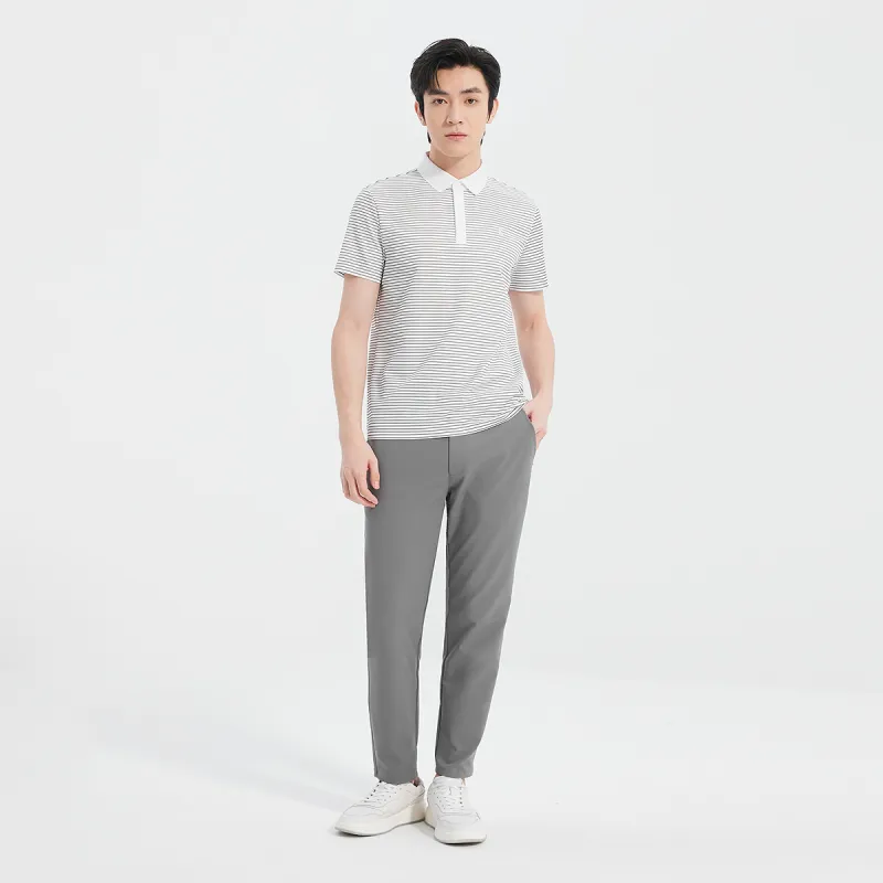 LESS IS MORE Polo Shirt Men's White Black Gradient-5