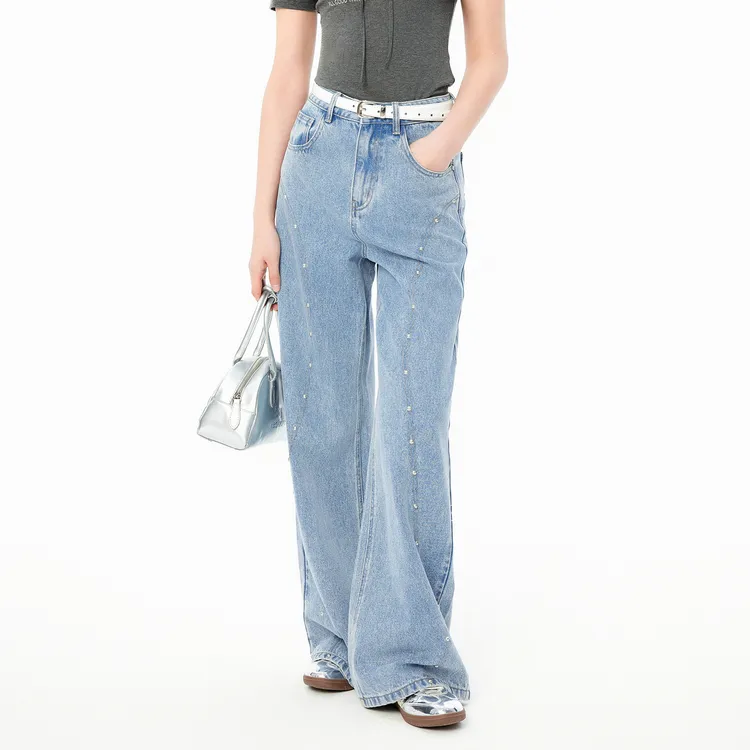 LEDIN Jeans Women's Light Denim Blue-2