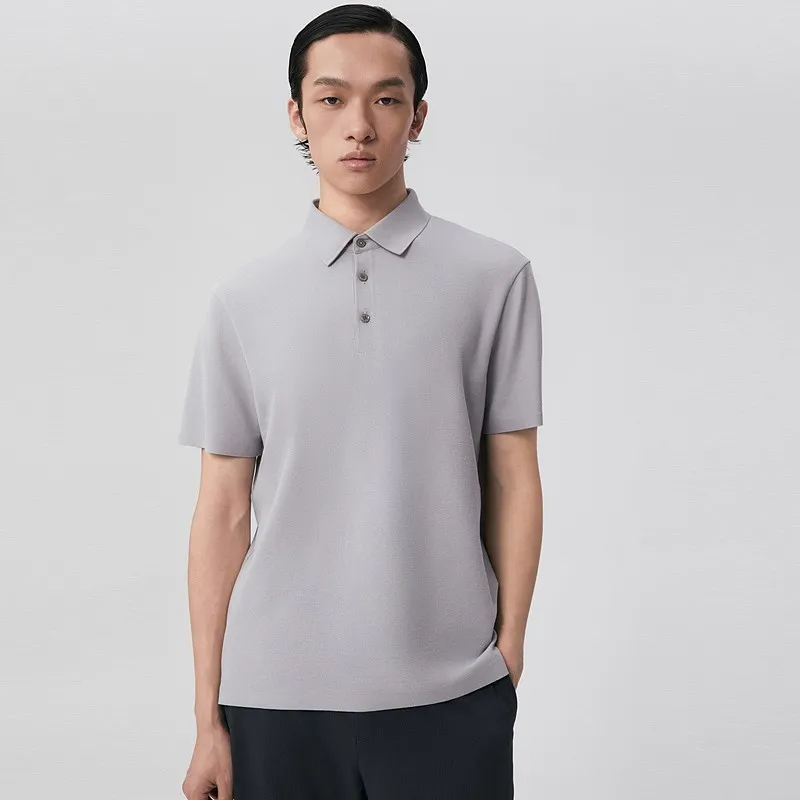 EHE Polo Shirts Men Gray Purple-2
