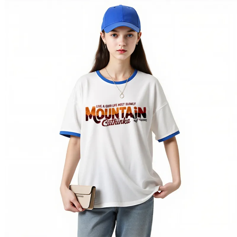 FAIRWHALE Drop Shoulder Sleeve T Shirt Women's-14