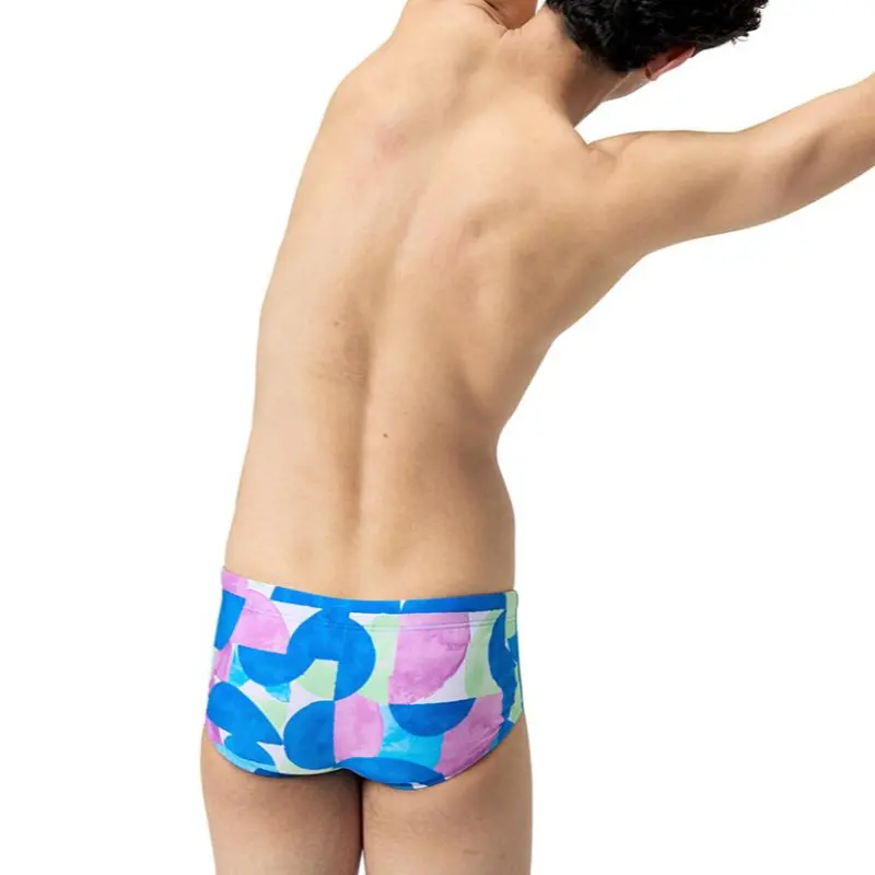 Speedo Geodome Swimming Shorts Men's Pink Blue-2