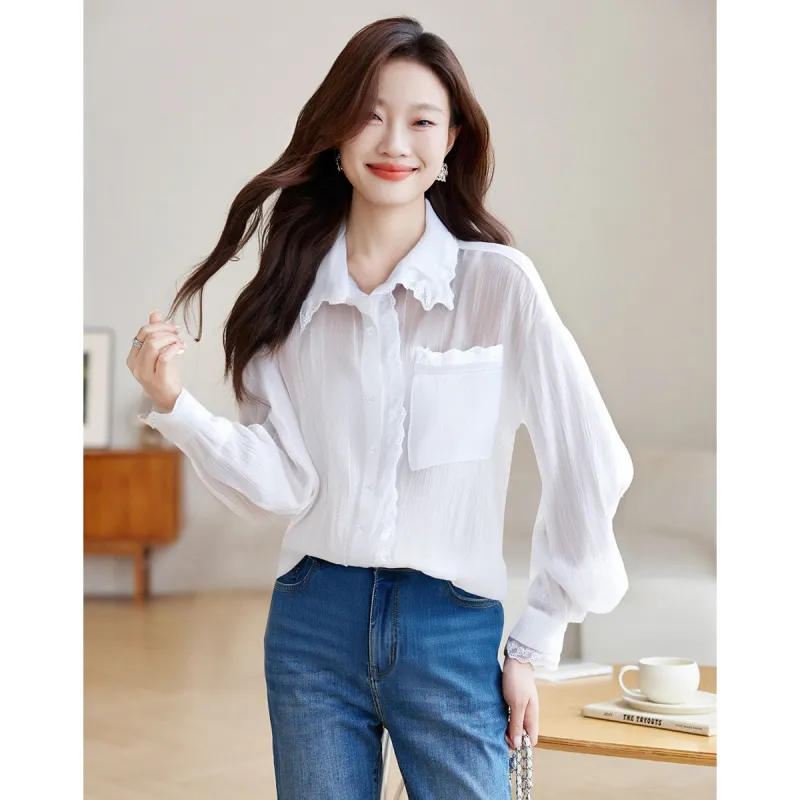 Love Elaine Shirt Women's White-1