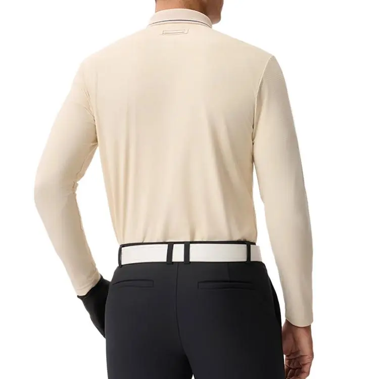FILA Golf Series Polo Shirt Men's Brown Beige Khaki-4