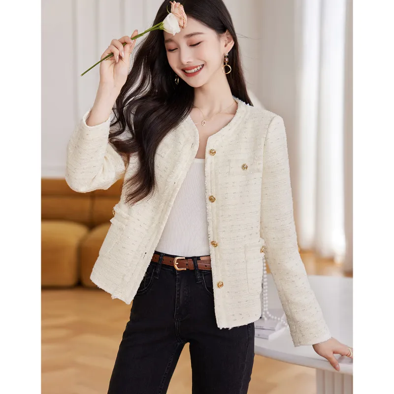 Like The Age Of Water Cropped Coat Women's Ecru-2