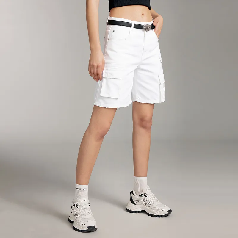 Miss Sixty Denim Shorts Women's White-4