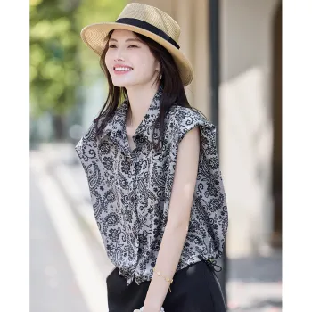 TERRE BLEUE Summer Shirt Loose Fit Women's