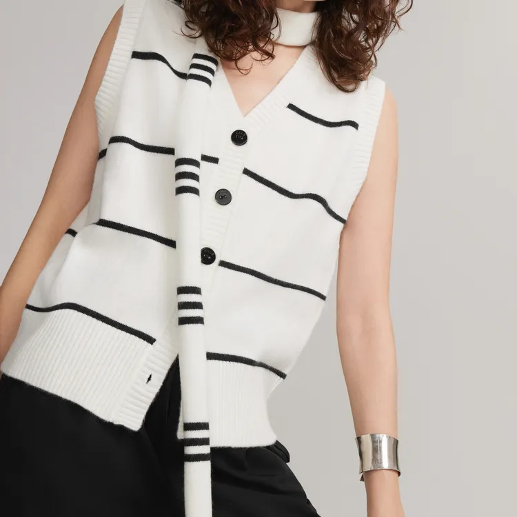 ELLE Sweater Women's Black White-2