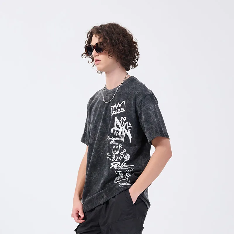 DAVID NAMAN T Shirts Men Gray-3