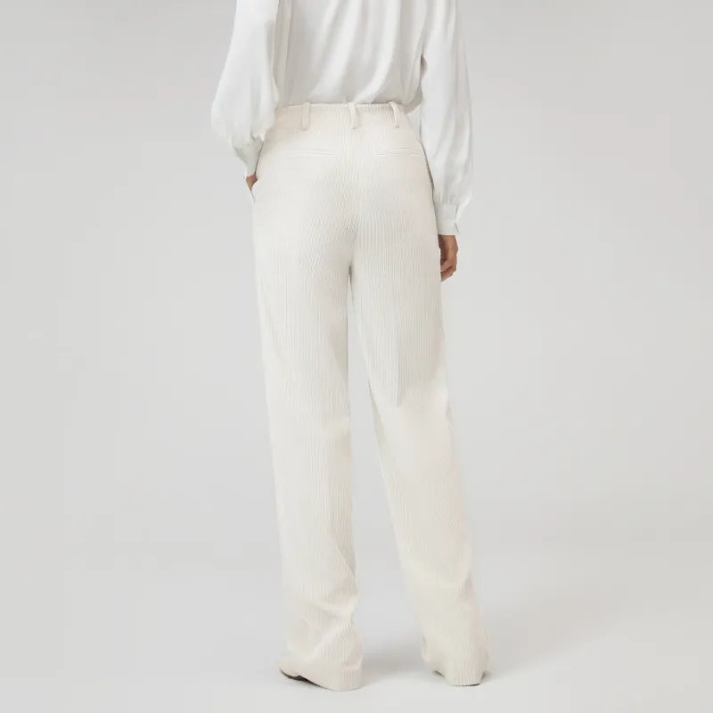 OVV Casual Pants Women's Ecru Solid Color-7