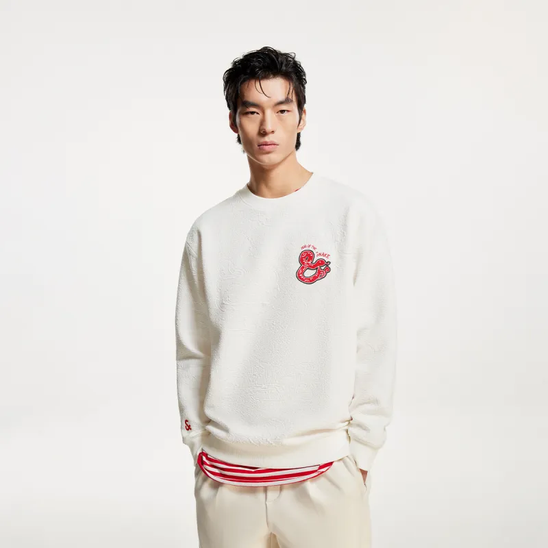 JACK JONES· x CNY Sweatshirt Men's Snow White-2