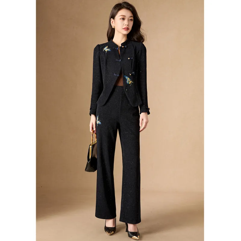 Mylan Casual Suit Slim Fit Women's Navy Blue-2