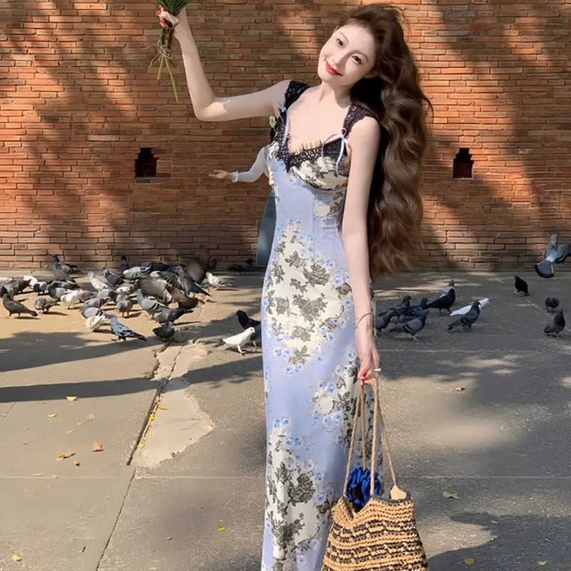 BEAUTIFUL CONFESSION Slip Dress Women's Blue-3
