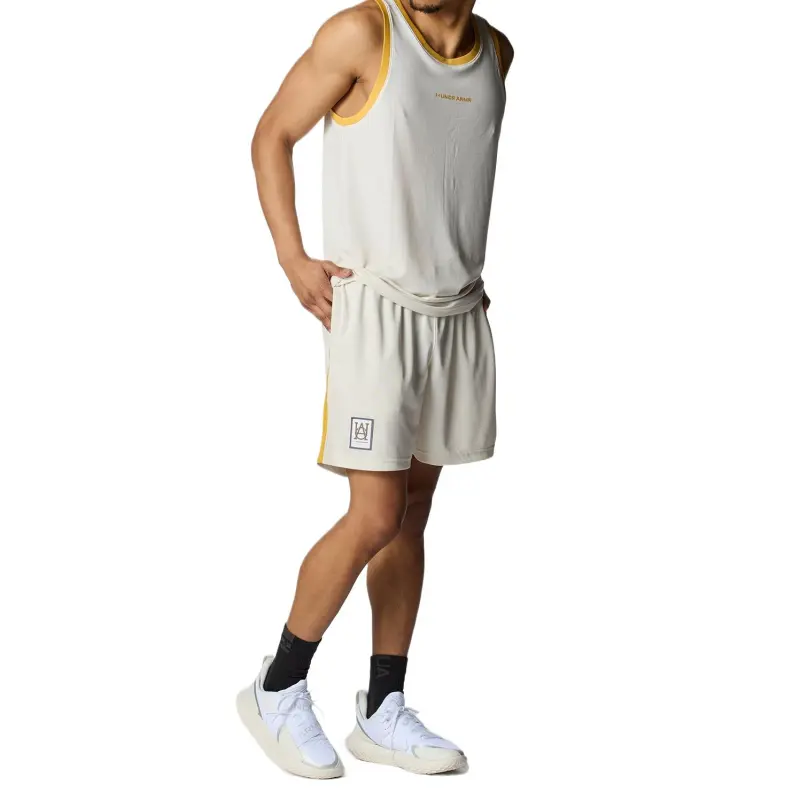 Under Armour Basketball Shorts Men's Stones/Noble Gold-3