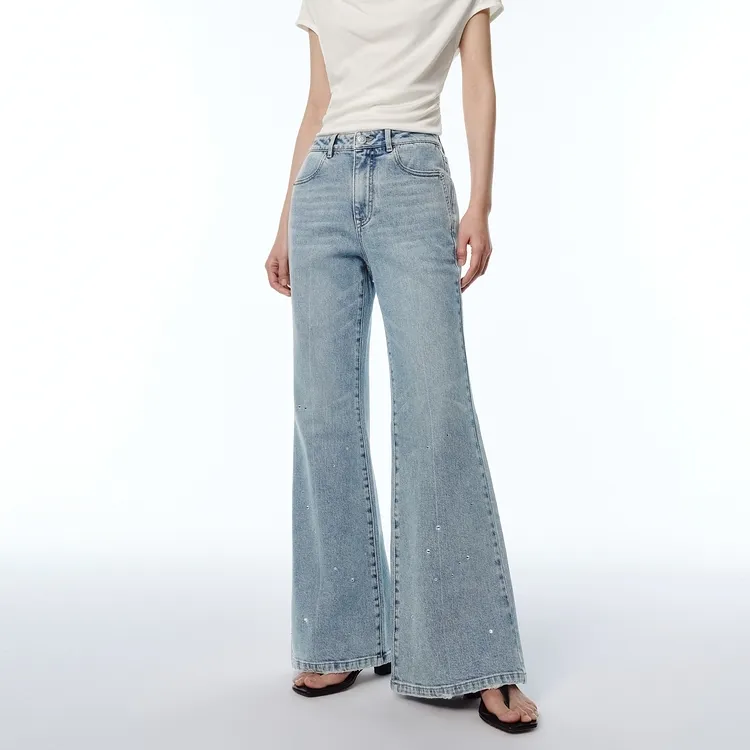 PEACEBIRD Jeans Women's Denim Medium Blue-3