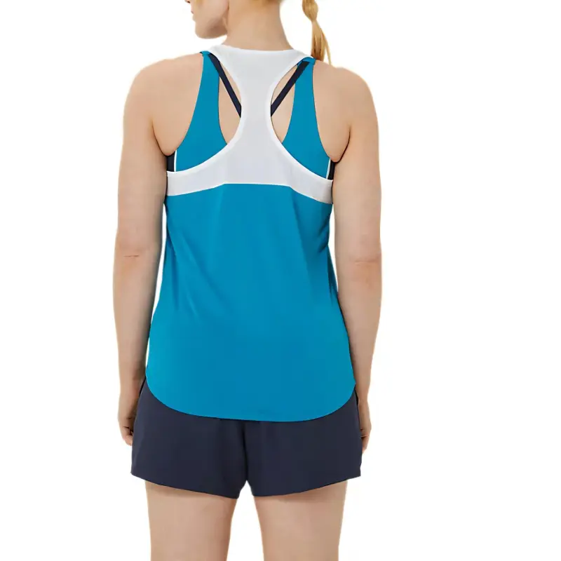 Asics COURT TANK Tank Tops Women's Cyan/Bright White-1