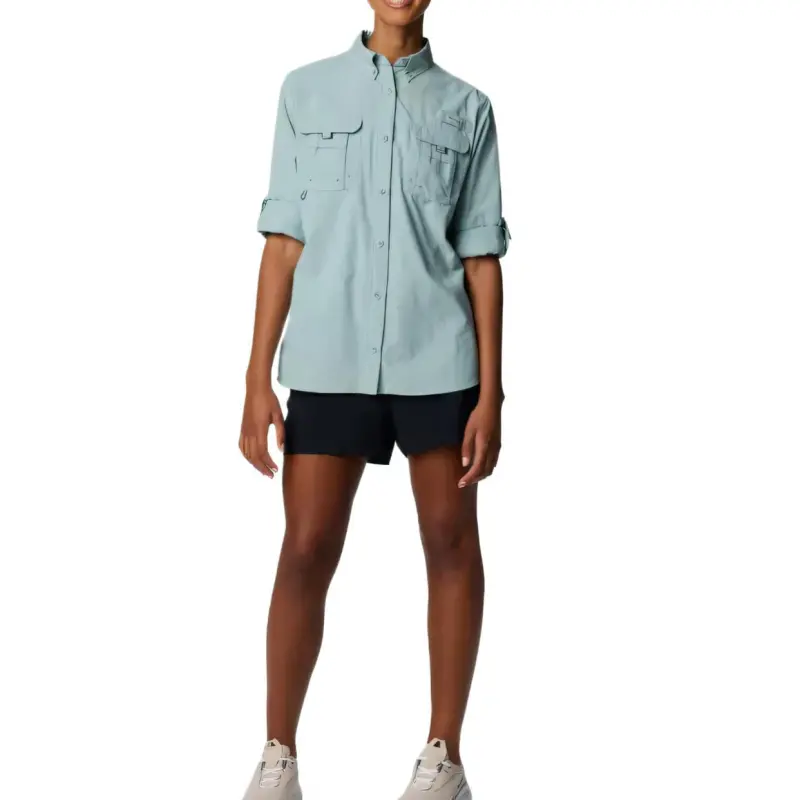 Columbia PFG Bahama 2 Shirt Women's Fragmented Blue-4