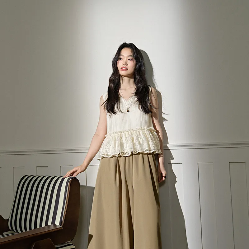 KUOSE Casual Pants Women's Khaki-5