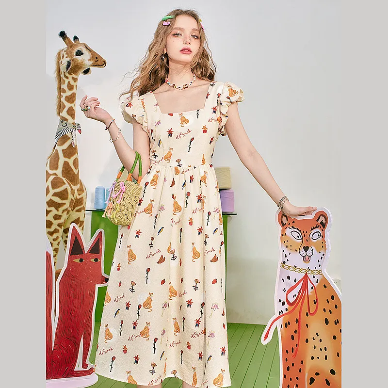 ELF SACK Short Sleeved Dresses Women's-4