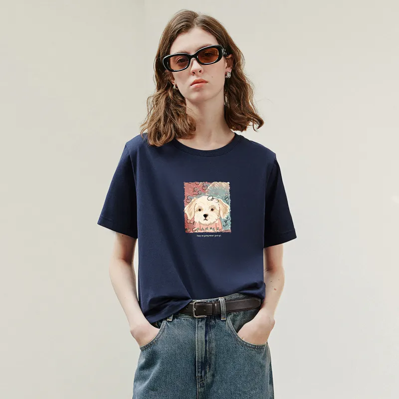 Initial Language T Shirt Women's-4