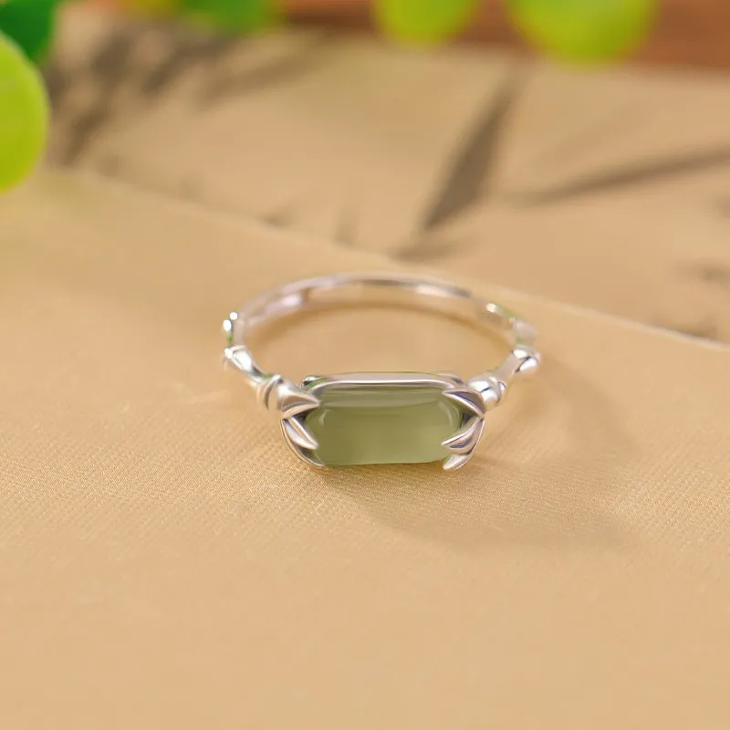 Royal Heaven's Choice Rings Pale Greenish White Jade Unisex-3