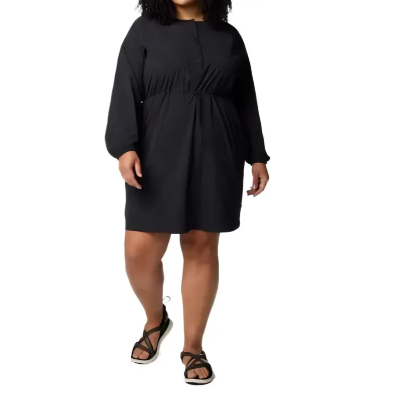 Columbia Boundless Avenue Long-Sleeved Dresses Women's Black-2