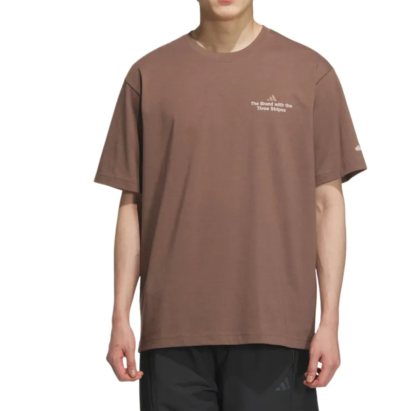 Adidas GFX SHORT SLEEVE T SHIRT T Shirt Men's Brown-1
