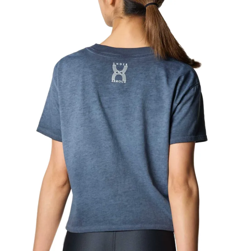 Under Armour Run 96 Drop Shoulder Sleeve T Shirt Women's Gray-2