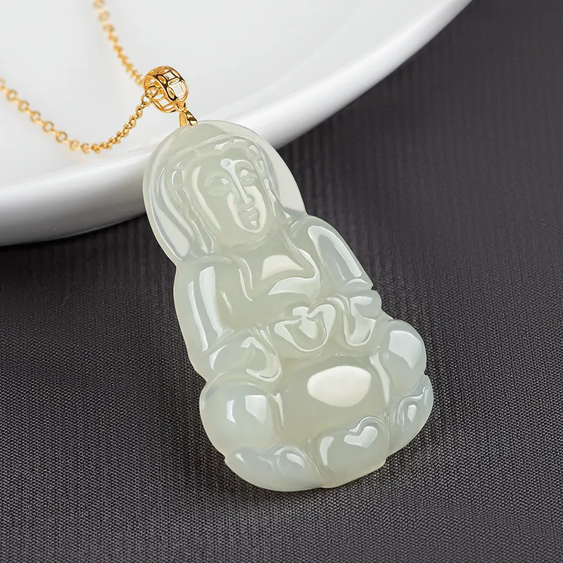 Royal Heaven's Choice Pendants White Jade Unisex-4