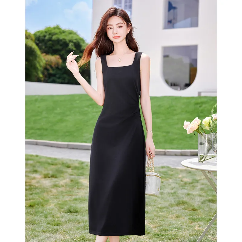 Like The Age Of Water Sleeveless Dress Women's Black-2