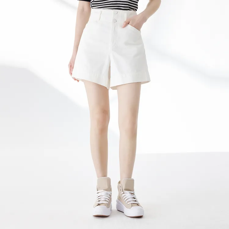 SHUIYUNJIAN Casual Shorts Women's Raw White-2
