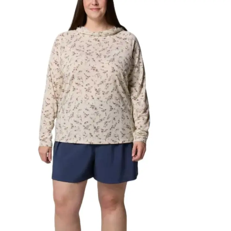 Columbia PFG Uncharted Sweatshirt Women's Stone Hunting Fish Color-3