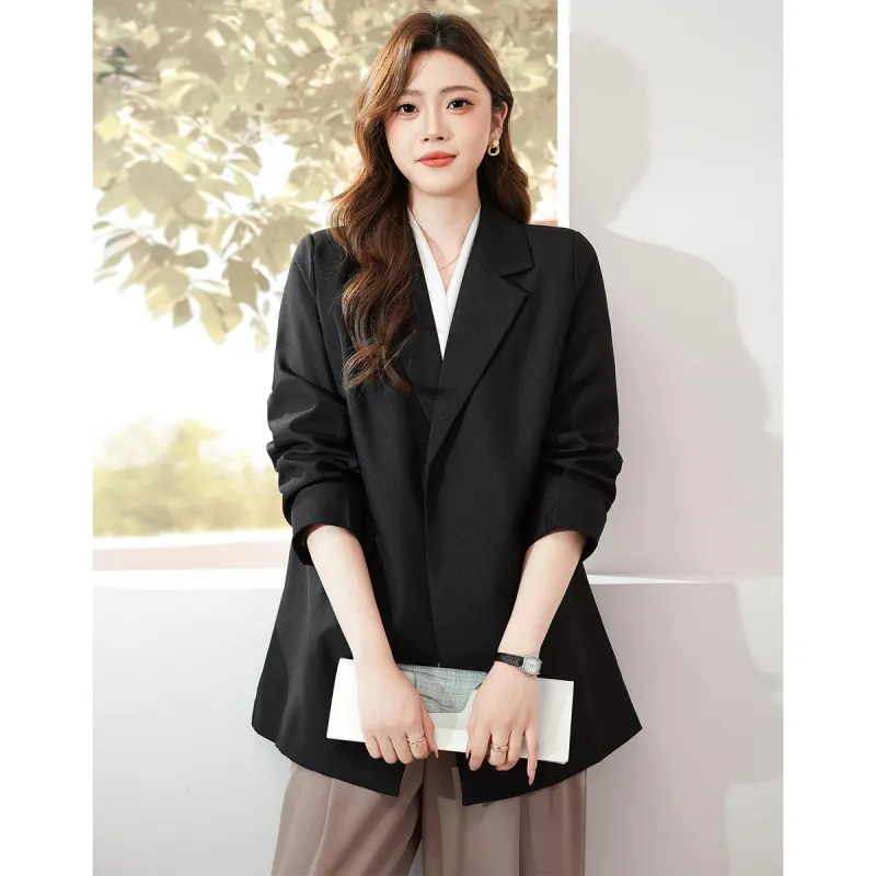 Like The Age Of Water Velvet feel Coat Women's Black-2