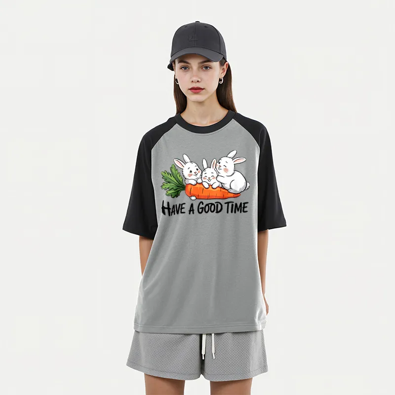 FAIRWHALE Drop Shoulder Sleeve T Shirt Women's-14