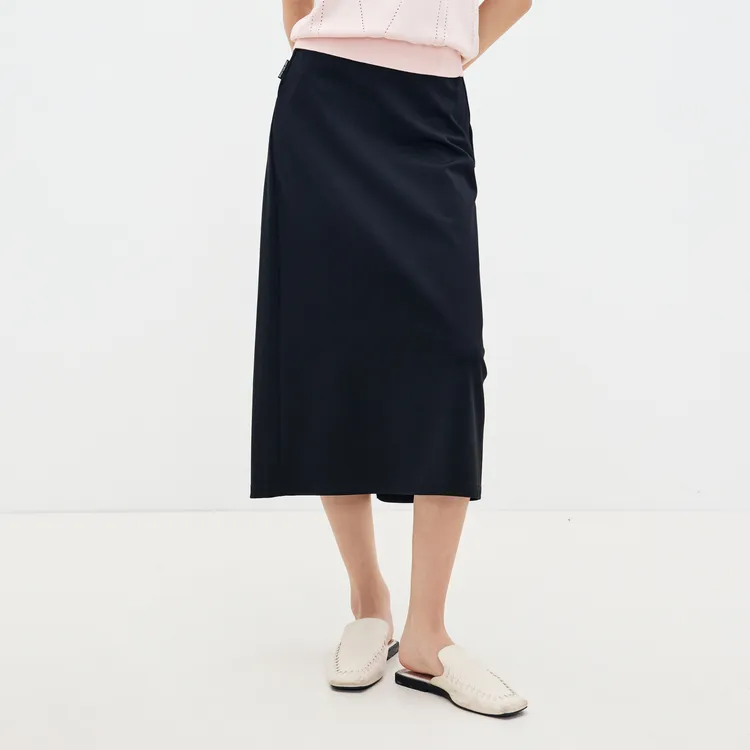 SHUIYUNJIAN Casual Long Skirts Women's Black-2