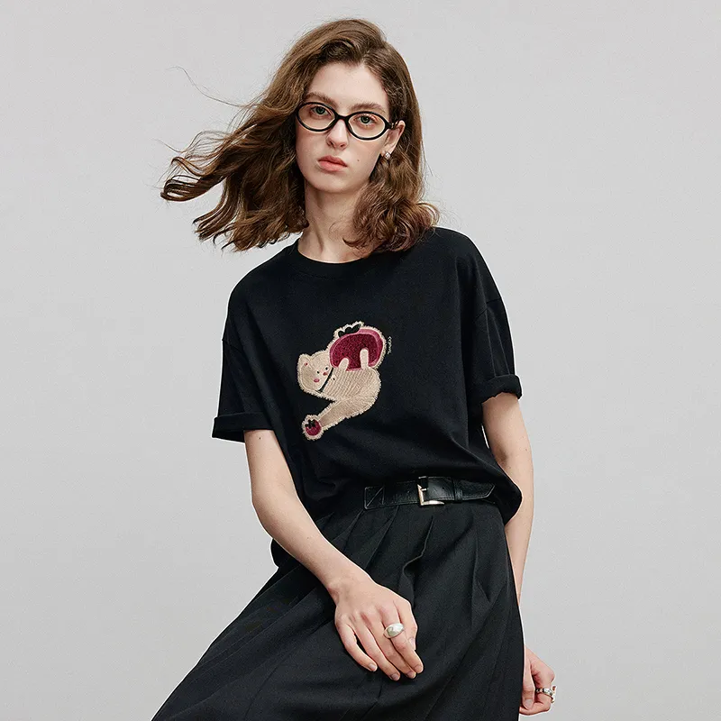 Initial Language T Shirt Women's-12