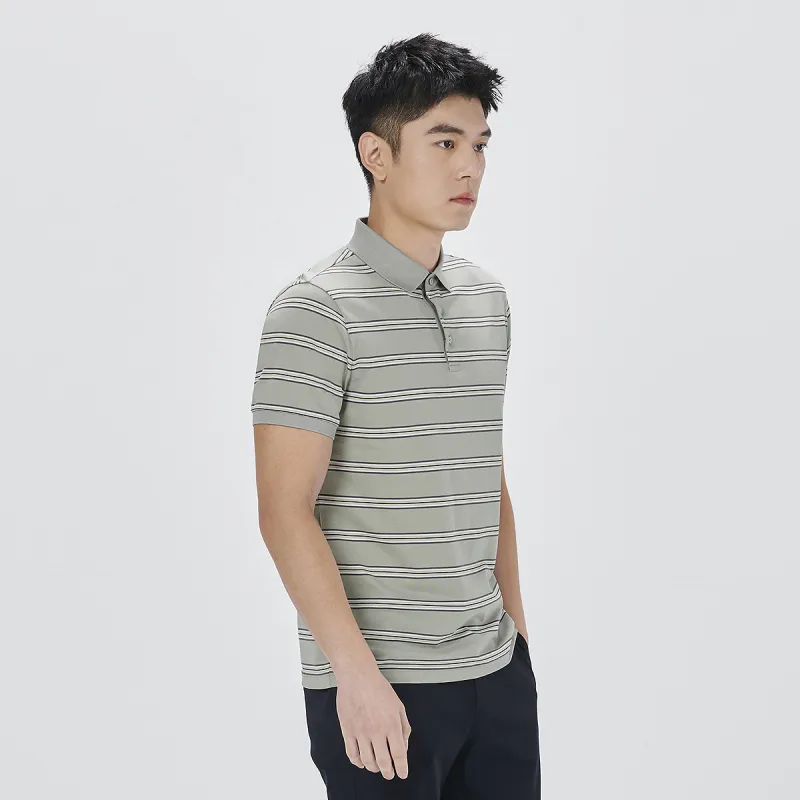 LESS IS MORE Polo Shirt Men's Medium Green Gray 24XTX1301Y-3