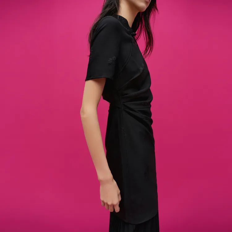 MO&CO Short Sleeved Dresses Women's Black-3