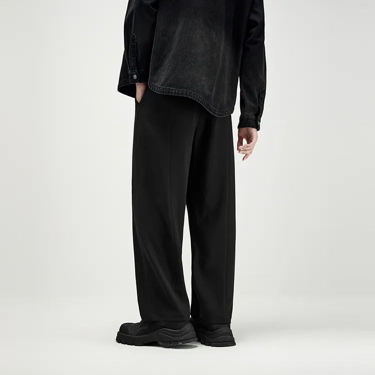 PEACEBIRD MEN Business Black Men's Suit Trouser With Casual Pants Men's-4