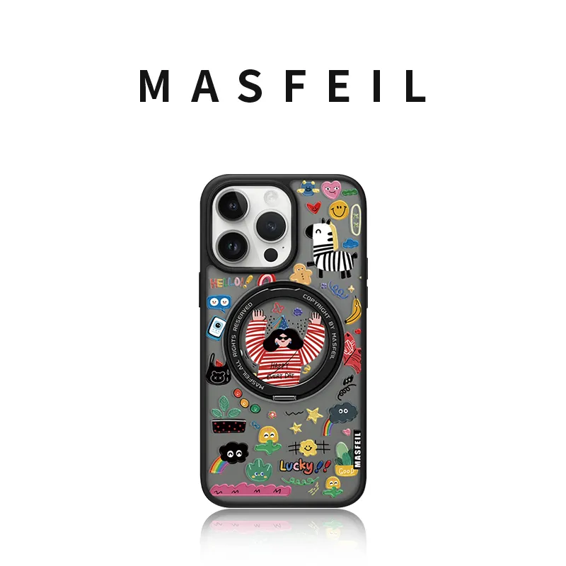 Marsfield Acrylic Material Skin Friendly 360 Rotating Pivot Case Phone Cases Apple 16/15/14pro/proma-1