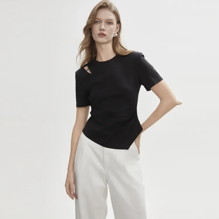 ELLE T Shirts Women's Black-6
