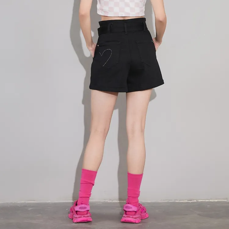 ONLY Denim Shorts Women's Black Denim-3